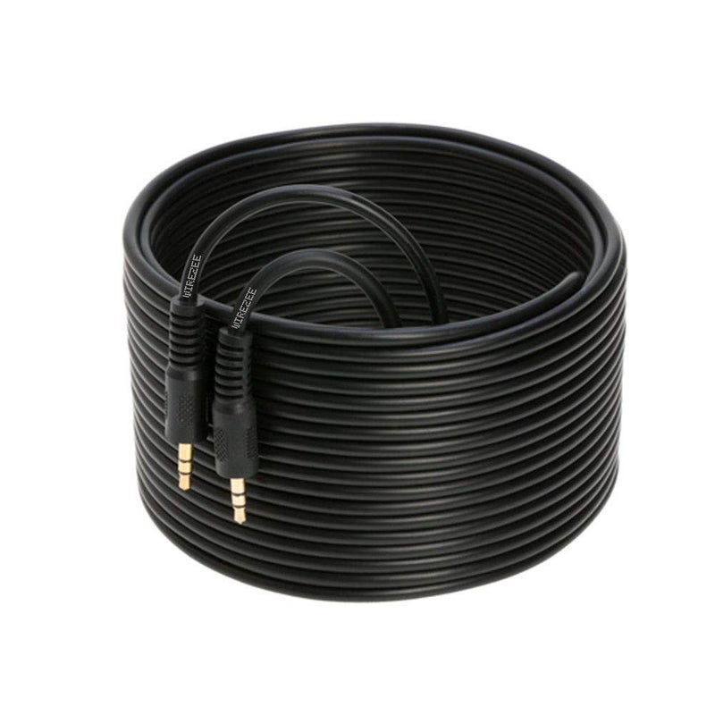 WireZee 3.5mm to 3.5mm Male Audio Stereo Cable - 3ft, 6ft, 12ft, 25ft, 50ft, 100ft (100FT) - Image 1